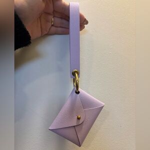 Avryn Co Pebbled Leather Wristlet Wallet in Lilac Purple